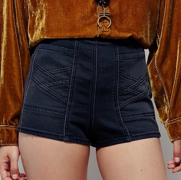 FREE PEOPLE Radar Love High Waist Denim Shorts 27 - Picture 2 of 11